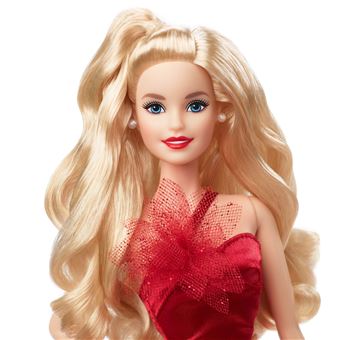 Poupée Barbie Signature Barbie Joyeux Noël Blonde Rouge