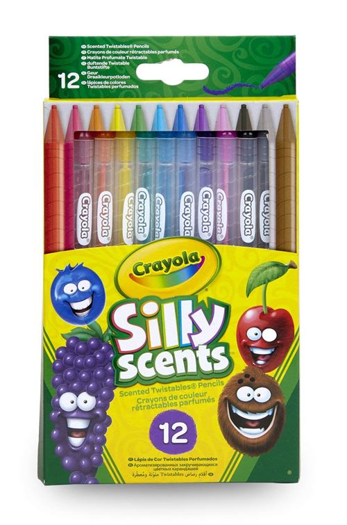 Set de 12 crayons de couleur rétractables parfumés Crayola Silly Scents