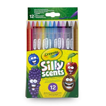 CRAYOLA Petits Crayons odorants Silly Scents Multicolore Multicolores avec Partie à Tourner 15.49 x 12.44 x 1.27 cm 