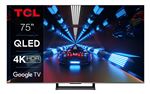 TV TCL 75C735 75'' QLED 4K UHD Smart TV Aluminium brossé 2022