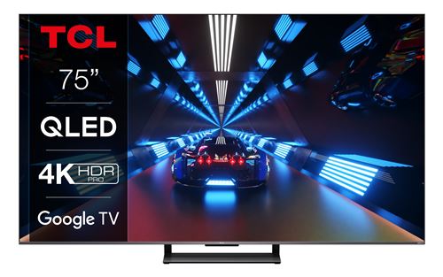 TV Tcl 75C735 75'' QLED 4K UHD Smart TV Aluminium Brossé