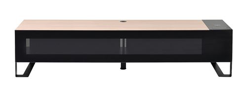 Meuble TV Erard Naga 2000 Nordic Beige et noir + Trappe de rangement + Chargeur 4 USB pour TV 40-85’
