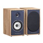 Enceinte connectée HiFi sans fil Bluetooth Borea BR02 BT Chêne Clair Bleu Vendue par paire