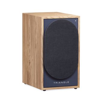 Enceinte connectée HiFi sans fil Bluetooth Borea BR02 BT Chêne Clair Bleu Vendue par paire