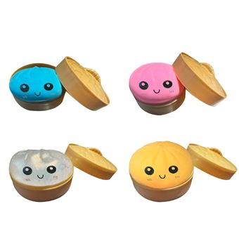 Squishy Dumpling Mystery – Lot De 2 Jouets Anti-stress Ultra-doux à Récupération Lente, Boîte Surprise Avec Couleurs Aléatoires