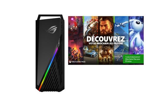 PC Asus GA15DH-FR142T AMD Ryzen 5 16 Go RAM 256 Go SSD + 1 To SATA Noir