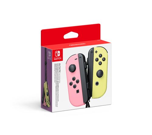 Paire de Manettes Joy-con Nintendo Switch Rose pastel et Jaune pastel