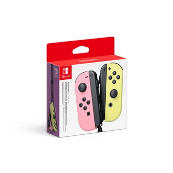 Paire de Manettes Joy-con Rose pastel et Jaune pastel