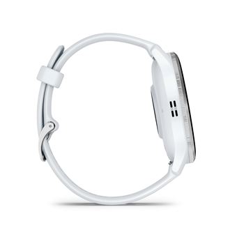 Montre connectée Garmin Venu 3 45mm en acier Silver, boîtier blanc et bracelet en silicone blanc