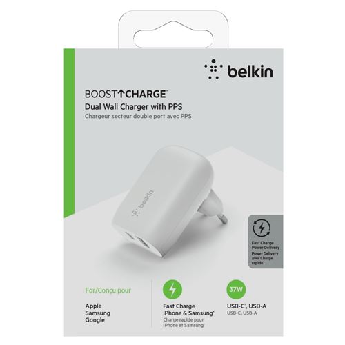 BELKIN Chargeur secteur USB-C Blanc (WCA004VFWH) – MediaMarkt Luxembourg