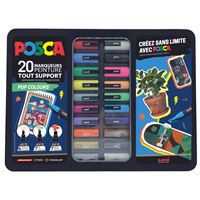 POSCA Set De 8 Marqueurs PC5M Pointe Conique Moyenne - Couleurs Pastel
