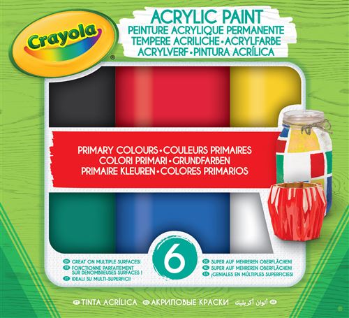 Kit créatif Crayola Acrylic Paint Couleurs primaires
