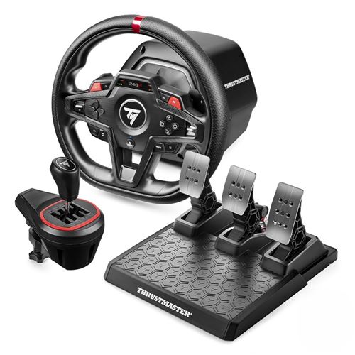 Pack Volant gaming Thrustmaster T248R pour PS4 PS5 et PC + Levier de vitesse TH8S + Pédalier 3 pédales T3PM