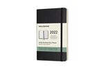 Agenda semainier Moleskine Format de poche Couverture souple 2022 Noir