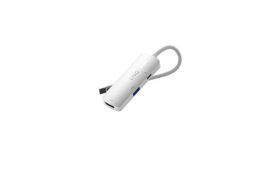 Adaptateur Lnq 3 en 1 USB-C vers HDMI 140 W Blanc