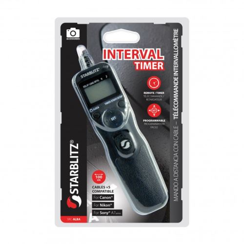 Intervalomètre et retardateur Starblitz Filaire Alba II pour Canon, Nikon, Sony
