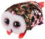 Peluche Ty Teeny Sequins Checks le hibou 8 cm