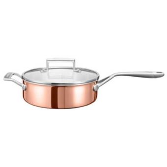Casserole En Cuivre Diamètre 17cm Avec Couvercle Et Support Jamais Servie
