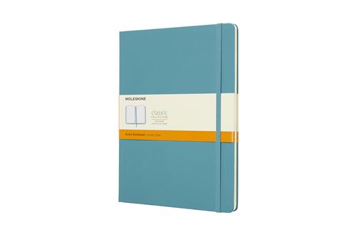 Mlsk Bleu Carnet Classique Très Grand Format Ligné Moleskine Couverture Rigide