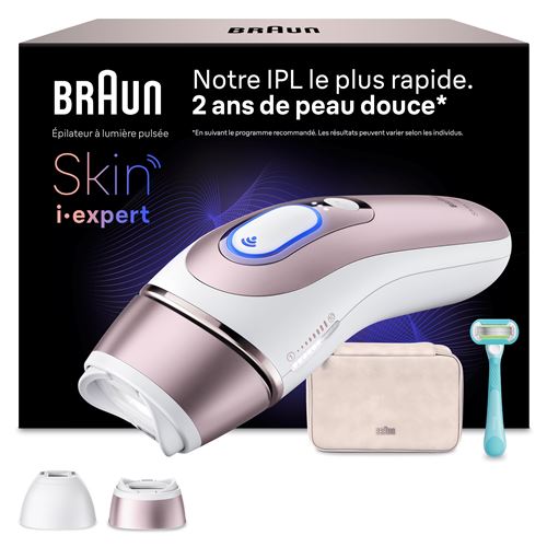 BRAUN Epilateur &agrave; lumi&egrave;re puls&eacute;e Skin I-Expert 7 PL7211 Rose