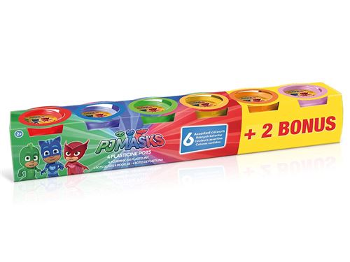 Pack de 6 pots de pâte à modeler Pyjamasques