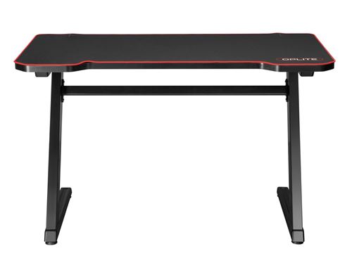 Bureau Gaming Oplite Tilt Avec Tapis Intégral Noir Et Rouge