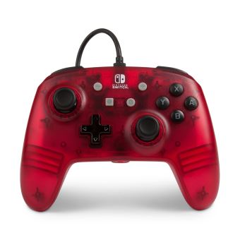 PowerA Enhanced Wired Controller - Manette de jeu - filaire - rouge givré - pour Nintendo Switch