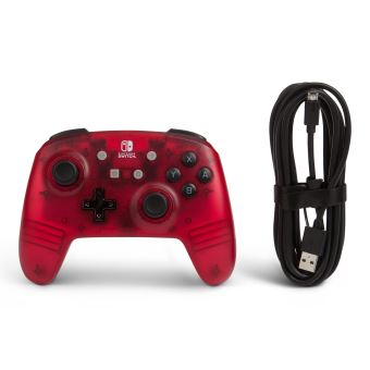 PowerA Enhanced Wired Controller - Manette de jeu - filaire - rouge givré - pour Nintendo Switch