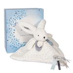 Doudou Happy Glossy Doudou et Compagnie Pompon Blanc