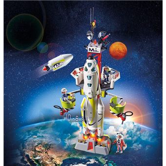 Playmobil Space Mission sur Mars 9488 Fusée Mars avec plateforme de lancement