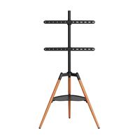 Pied TV Mediafix Noir et Bois pour écrans plats de 30 à 65"