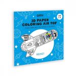 Fusée gonflable en papier à colorier Omy