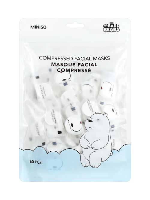 Masque visage compresse Miniso We Bare Bears Polaire