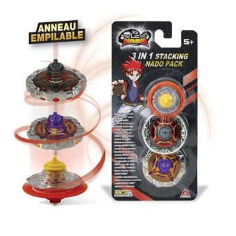 Jeu de plein air Infinity Nado Mini toupie et 2 anneaux empilables Modèle aléatoire