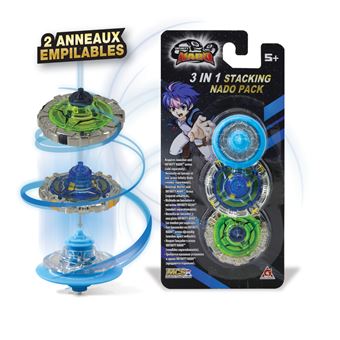 Jeu de plein air Infinity Nado Mini toupie et 2 anneaux empilables Modèle aléatoire