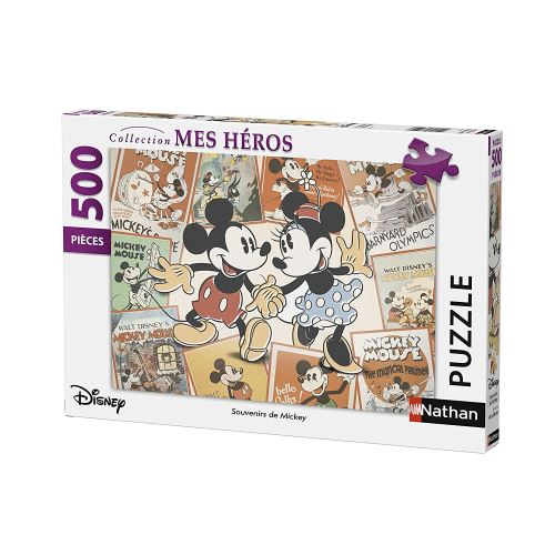 2€99 sur Puzzle 500 pièces Nathan Souvenirs de Mickey Disney - Puzzle -  Achat & prix