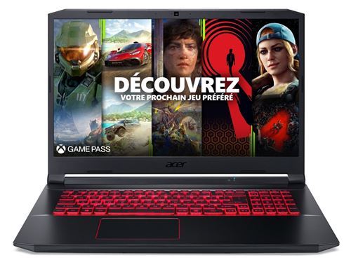 PC Portable Gaming Acer Nitro 5 AN517-52-54AU 17,3" Intel Core i5 16 Go RAM 512 Go SSD Nvidia RTX 3050 Noir + 1 mois d'abonnement Xbox Game Pass