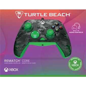 Manette filaire Turtle Beach Rematch Core Camo Noir et Vert pour Xbox Series XS Xbox One et PC