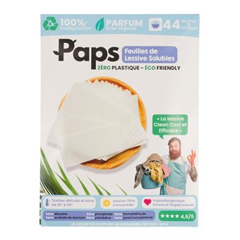 Enveloppe de 44 Feuilles de Lessive ultra concentree - 44 Lavages - Brise Vegetale - Facile à transporter et à ranger - Pour tout type de linge de 20 à 60 - Economique: pas de surdosage possible - Clean pour la planete - Zero plastique - Ecologique