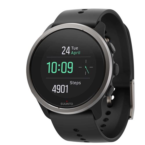 Suunto 5 Peak - 43 mm - zwart - sporthorloge met riem - silicone - zwart - afmeting pols: 120-200 mm - display 1.1 - Bluetooth - 39 g - zwart