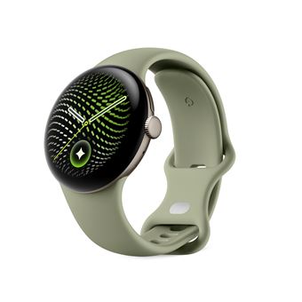 Google Smartwatch Pixel Watch 5 4G 41 mm Goud met groene rubberen sportband - 1