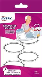 Sachet de 18 étiquettes solubles Avery Dennison