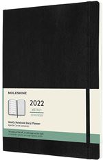 Agenda semainier Moleskine Très grand format Couverture souple 2022 Noir