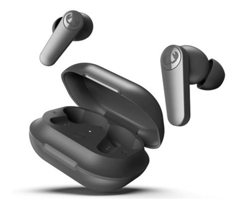 Fresh 'n Rebel Twins ANC - Werkelijk draadloze koptelefoon met micro - inwendig - Bluetooth - actieve geluidsdemping - stormgrijs