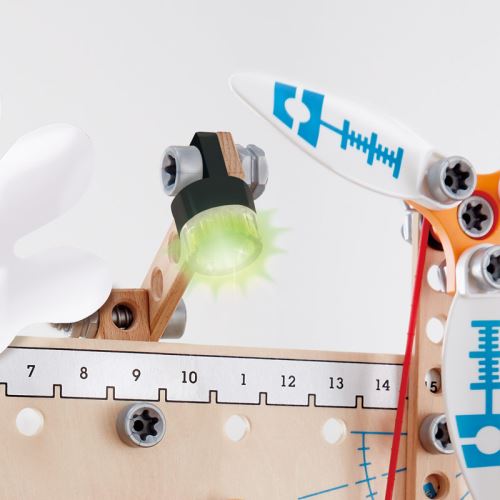 Grand établi scientifique Hape en bois avec 15 expériences ludiques pour enfant