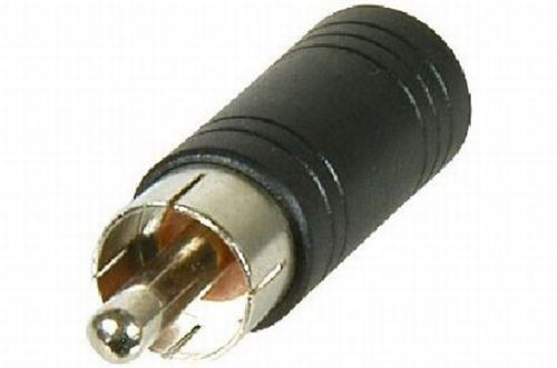 Adaptateur Temium Jack 3.5 mm mono Femelle vers RCA audio Mâle Noir