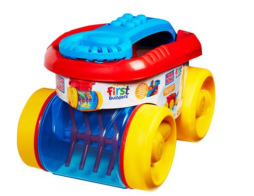 Bouwspel Mega Bloks Eerste bouwers blokkeren pick-upwagen