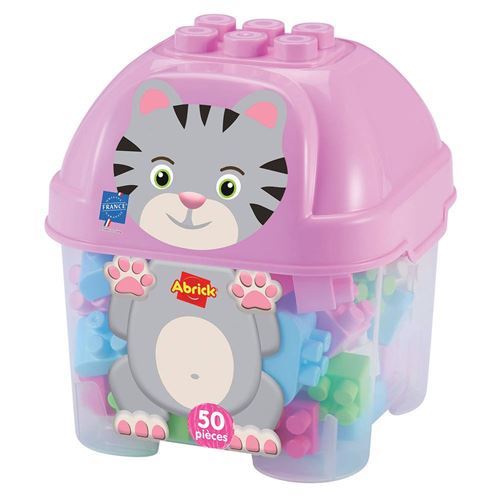 Ecoiffier Jeu De Construction Baril Chat Abrick 50 Pièces