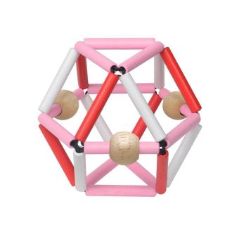 Hochet en bois Bass et Bass Grabber Strawberry