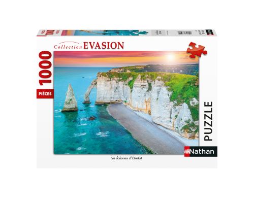 Puzzle 1000 pièces : Les Falaises d'Etretat Ravensburger Nathan - vue 2